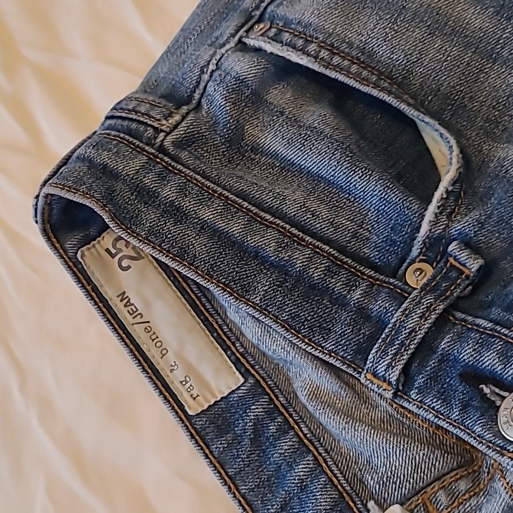 Rag & Bone The Dre slim straight jean sz 25 style W1590K880 Bradford medium wash - Picture 3 of 11